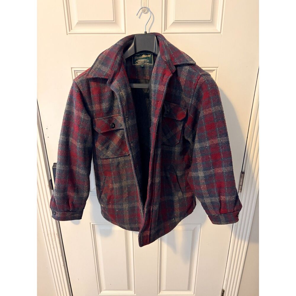 Dash Classic Wool Blend Black Brown Plaid Authentic Outerwear Jacket Medium